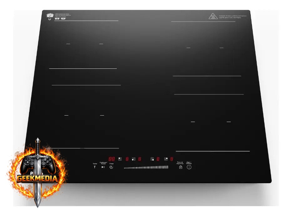 Cooktop De Indução Philco PCTQ1 Função Turbo 4 Bocas