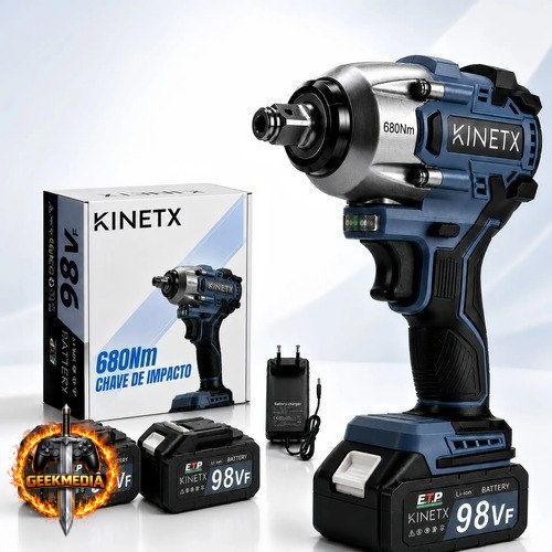 Parafusadeira de Impacto Brushless 680nm com 2 Baterias