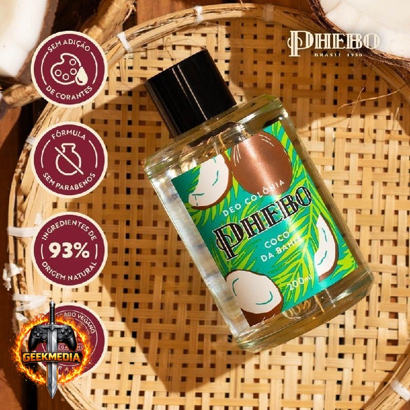 Deo Colônia Phebo Coco da Bahia 200ml
