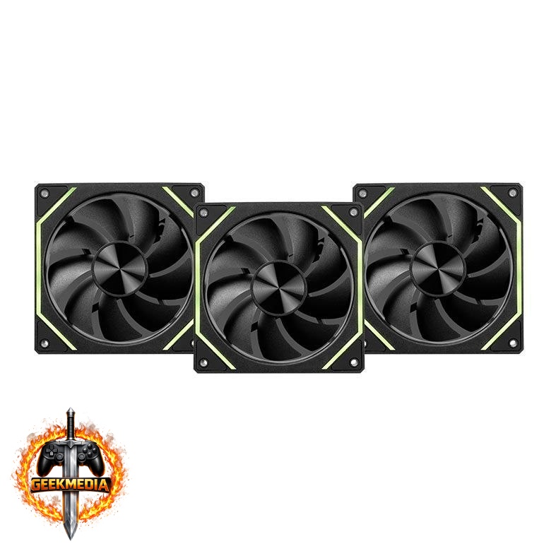 Kit 3 Ventoinhas Pichau Ventus Nx ARGB 120mm Preto