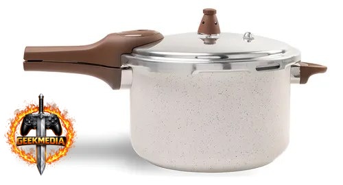 Panela de Pressão Brinox Ceramic Pressure Indução 6,8L Vanilla