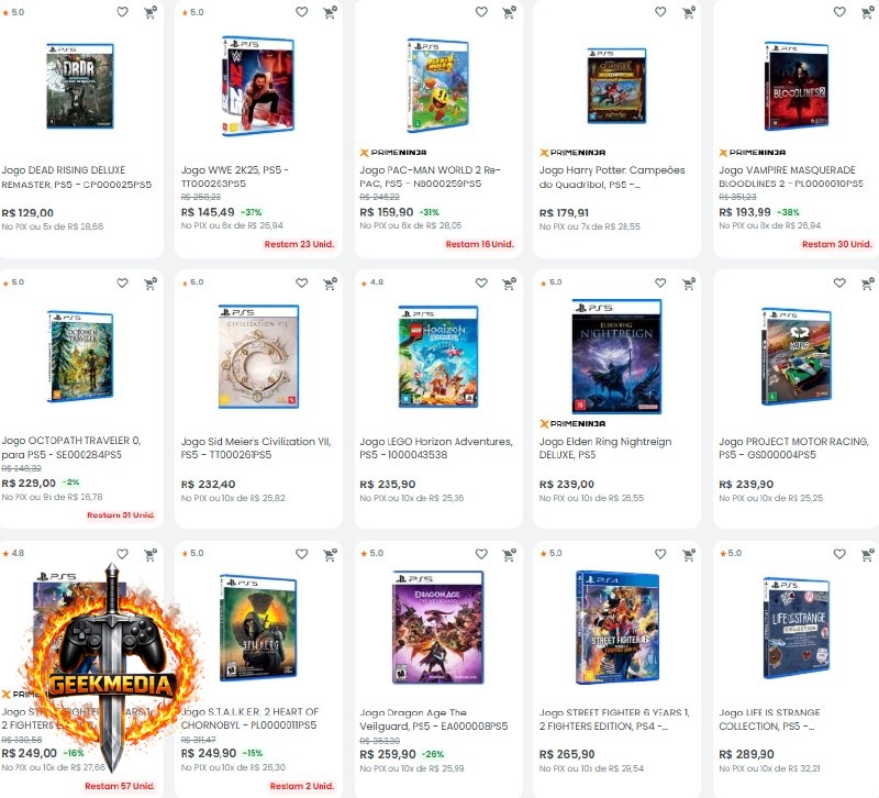 40% OFF em Jogos Selecionados