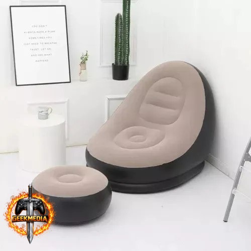 Poltrona Inflável Ultra Lounge Com Pufe