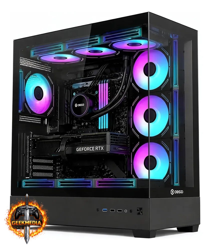 Gabinete Gamer Obsid Frame Mid Tower Preto