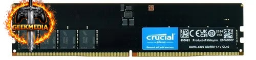 Memória Crucial CB8GU4800 UDIMM DDR5 8GB 4800MHz