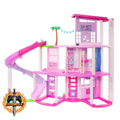 Barbie Conjunto de Brinquedo Casa Com Escorregador