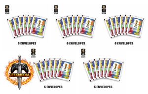 5 Kits de Figurinhas Copa do Mundo 2026 (6 Envelopes por Kit)