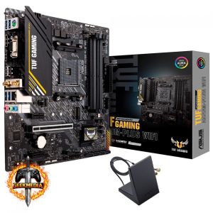 Placa-Mãe ASUS TUF GAMING A520M-PLUS WIFI, AMD AM4, RGB, mATX, DDR4