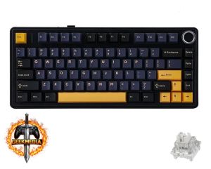 Teclado Aula F75 Sem Fio Mecânico Thunder Black Tri Mode