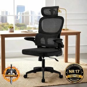 Cadeira Escritório Ergonômica NR17 Giratória Corsair Preta