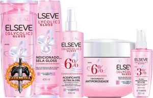 L'Oréal Paris Elseve Glycolic Gloss - Kit 5 Produtos