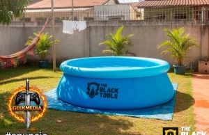 Piscina Inflável Circular The Black Tools 1400L