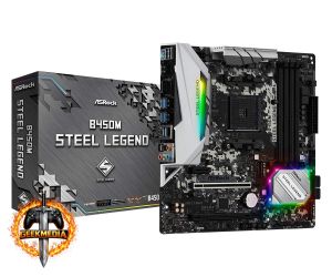 Placa Mãe ASRock B450M Steel Legend AM4