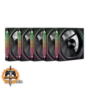 Kit Ventoinhas Pichau Ventus NX, ARGB, 5x120mm, Preto, PCH-VTNX5-BK01
