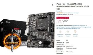 Placa Mãe MSI A520M-A Pro
