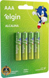 Pilha Alcalina Elgin Palito AAA Blister com 4