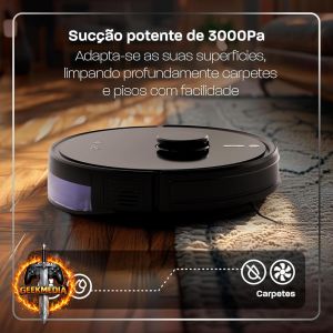 Aspirador de Pó Robô Velds 3 em 1 com Mapeamento via App