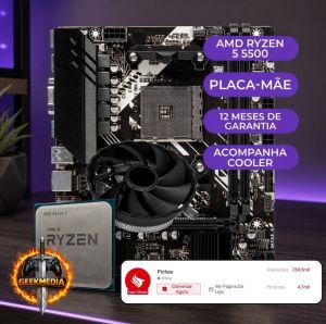 Kit Upgrade Gamer AMD Ryzen 5 5500  B450m