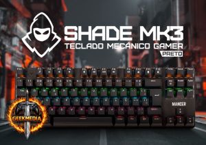 Teclado Mecânico Mancer Shade Mk3 Rainbow Switch Vermelho