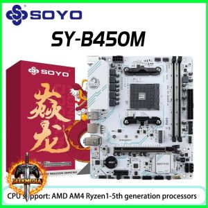 Placa Mãe Soyo B450M AM4 Branca