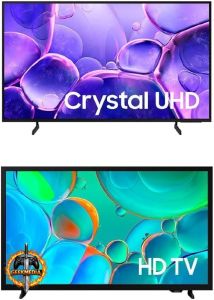 Smart TV 55" Crystal UHD 4K U8100F  Smart TV 32" HD H5000F