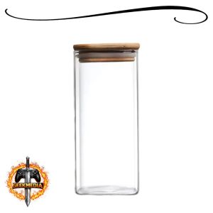 Pote Hermético Vidro e Bambu 2100ml