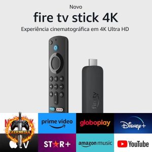 Fire TV Stick 4K com Alexa e Comandos de TV Preto