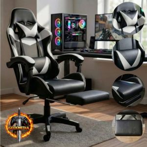 Cadeira Gamer Profissional Ergonômica Reclinável com Apoio Para Pés