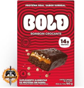 Bold Barra de Proteina Bombom Crocante 14g Kit com 4 Unidades
