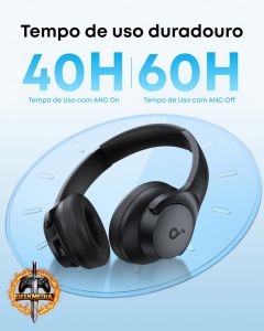 Anker Soundcore Q20i - Bluetooth - Cancelamento Híbrido - 60h Bateria - Preto