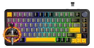 Teclado Mecânico Attack Shark Sem Fio X85 Pro Display 75% Tela