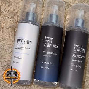 Kit Body Splash Masculino Barbarius  Enigma  Midtown 200ml