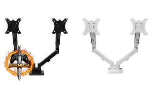 Suporte Articulado Pistão a Gás p/ 2 Monitores Zinnia Nimbo 210