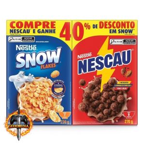 Cereal Matinal Chocolate Nescau 210g  Snow Flakes 230g