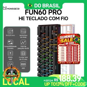 Teclado Magnético Monsgeek Fun60 Pro HE Wired