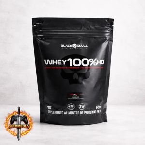 Whey 100% HD Refil Black Skull - 900g Sabor Chocolate