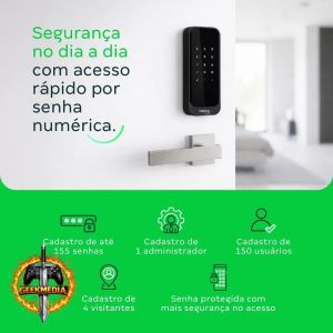Fechadura Digital Intelbras Sobrepor FD 1000 D - Preta