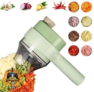 Conjunto de cortador de legumes elétrico portátil 4 em 1