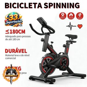 Bicicleta Ergométrica Spinning Profissional 120kg