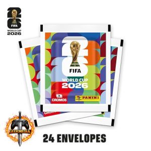 Kit 24 Envelopes de Figurinhas  Cartela Copa do Mundo Fifa 2026