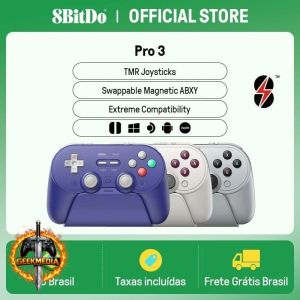 Controle sem fio 8bitdo Pro 3 com Dock