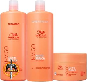 Wella Professionals Invigo Nutri-Enrich Salon Máscara P - Kit 3 Produtos