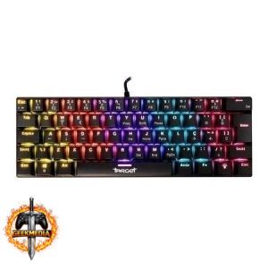 Teclado Mecânico TGT Sherman V3 C1, Rainbow, ABNT2, Switch Vermelho, Preto
