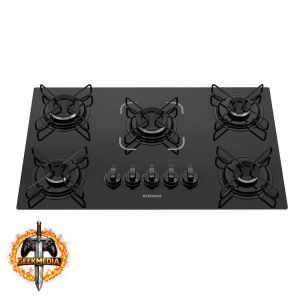 Cooktop Itatiaia Essencial 5 Bocas Vidro Preto Bivolt
