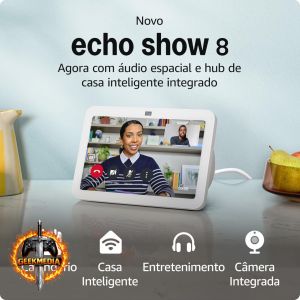 Echo Show 8 3ª Geração - Smart Display 8" - Áudio Espacial - Branco