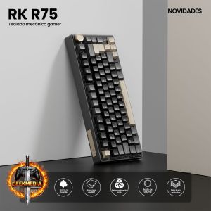 Teclado Mecânico RKR75 Royal Kludge ABNT2 75% Gasket RGB