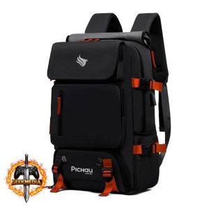 Mochila Pichau Vulcan, Preto e Vermelho