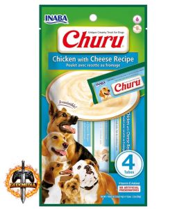 Churu Dog Petisco para Cães Sabor Frango com Queijo
