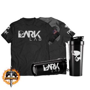 Kit Camiseta Caveira Dry-Fit Coqueteleira Dark Lab