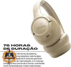 JBL Tune 730 - Over Ear Bluetooth - Cancelamento de Ruído Bege